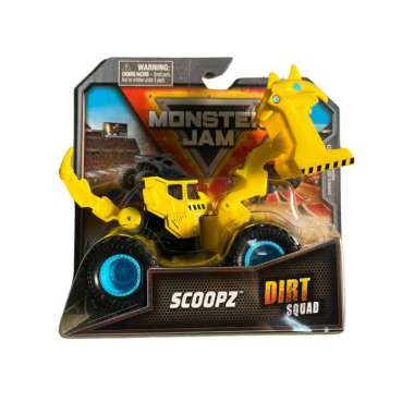 Mainan Mobil Monster Jam Dirt Squad Scoopz Yellow
