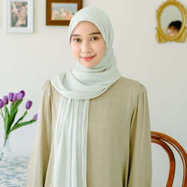 Lozy Hijab - Yora Silk Shawl (Pashmina Shimmer Silk) Mint