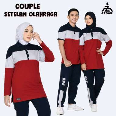 Setelan Couple Pakaian Baju Olahraga Senam Wanita Muslim By Aresya 03 XXL Cwo ungu