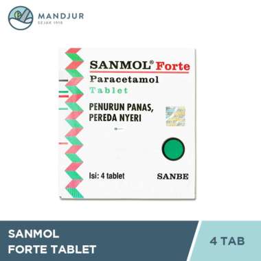 Sanmol Forte 4 Tablet - Pereda Demam, Sakit Gigi dan Sakit Kepala