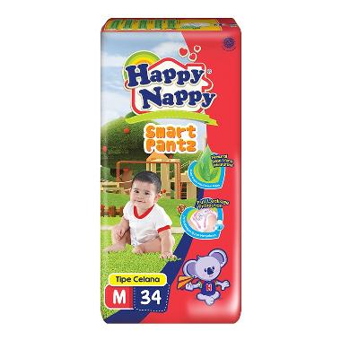 Promo Harga Happy Nappy Smart Pantz Diaper M34 34 pcs - Blibli