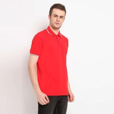 RBJ Polo Shirt Krah Stripes Pria 207300031 RED F1 M