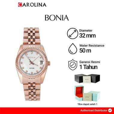 Jam Tangan Wanita BONIA B10550-3557 Rosegold Stainless Steel Strap [ Jakarta ]