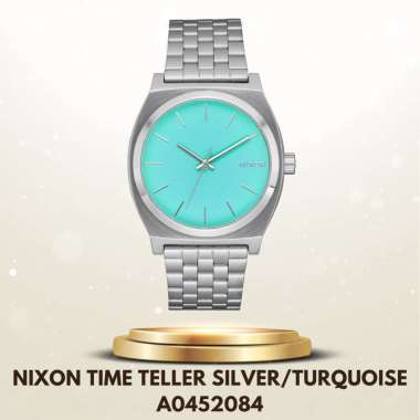 Nixon A0452084 Time Teller Silver/Turquoise - Jam Tangan Nixon Original