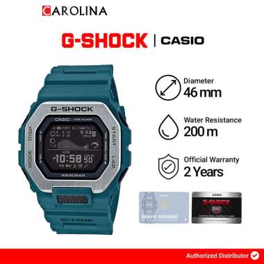 Jam Tangan Pria CASIO G-SHOCK GBX-100-2D Digital Dial Tosca Resin Band biru