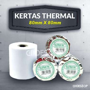 KERTAS THERMAL TELSTRUK FAX 80 X 80 MM ROLL KASIR EPSON TM-T82 TERLARIS Codeshop