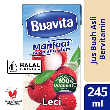 Buavita Jus Kemasan Rasa Buah Asli Leci 245 mL
