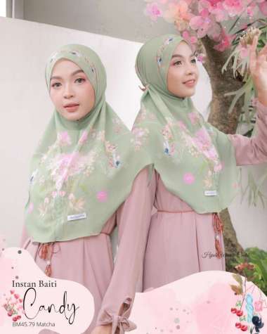 Hijabwanitacantik - Instan Baiti Candy Matcha - BM45.79 | Hijab Instan