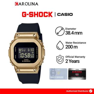 Jam Tangan Unisex Casio G-SHOCK X ITZY GM-S5600GB-1D Metal Covered Digital Dial Black Resin Band Mer
