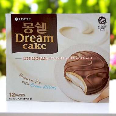 Lotte Dream Cake Original 408gr Marsmellow Pie Coklat Dengan Isi Vanila Kue Coklat Cake Lapis Coklat