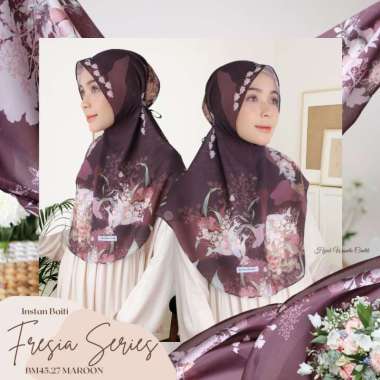 Hijabwanitacantik -Instan Baiti Fresia Series | Hijab Instan Maroon