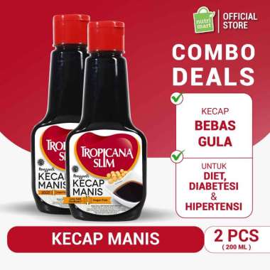 Twin Pack - Tropicana Slim Kecap Manis 200 ml (2 pcs) - Kecap Manis Diet Bebas Gula Rendah Garam/Nat