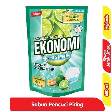 Promo Harga Ekonomi Pencuci Piring Power Liquid Siwak & Jeruk Limau 650 ml - Blibli