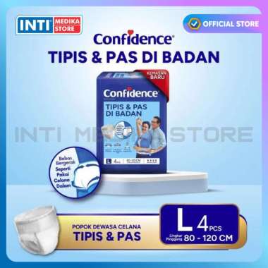 CONFIDENCE - Pants ORIGINAL | Popok Celana Dewasa ukuran L Isi 4
