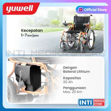 YUWELL - Kursi Roda LISTRIK Lipat D130AL Ban Besar ELEKTRIK