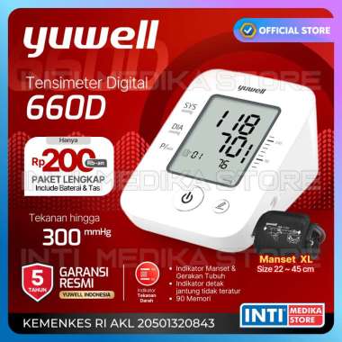 YUWELL - Tensimeter Digital YE660D | Tensi Pengukur Tekanan Darah + USB