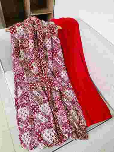 SETELAN ATASAN OUTER BATIK DAN BAWAHAN KULOT HIGHWAIST ONESET KONDANGAN ONE SET OUTER TANPAP LENGAN