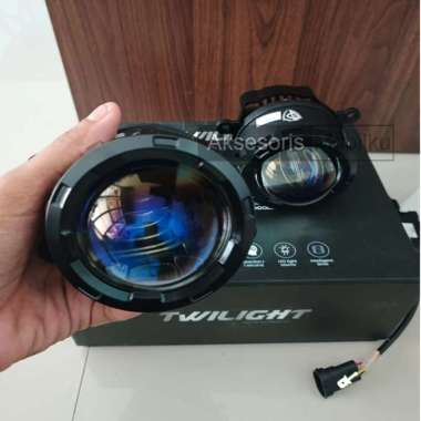Lampu Foglamp Led Biled Projector Twilight Bi-Led Blue Lens