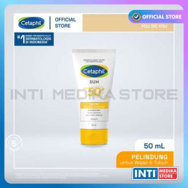 CETAPHIL - Hybrid Sunscreen SPF50+ Light Gel 50ml | Hypoallergenic UVA UVB untuk Kulit Sensitif | Su