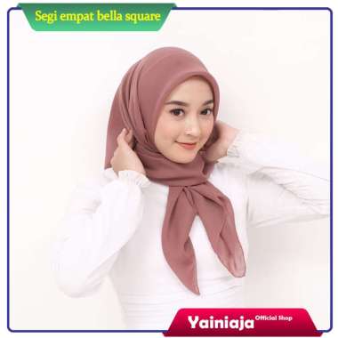 Hijab Bella Square Pollycotton / Bella Square 110 X 110 Pollycotton Hitam