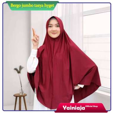 Yainiaja Hijab instan tasya hyget simpel ped bergo jumbo jilbab pad model polos syar'i Army
