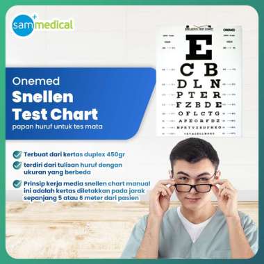 Onemed Snellen Test Chart Karton atau Papan Huruf Tes Mata