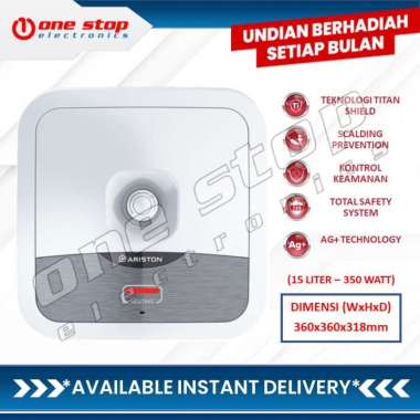 [GARANSI RESMI] ARISTON AN2 15 R / AN2 15R / Andris2 R Water Heater 15 Liter 350 Watt Putih
