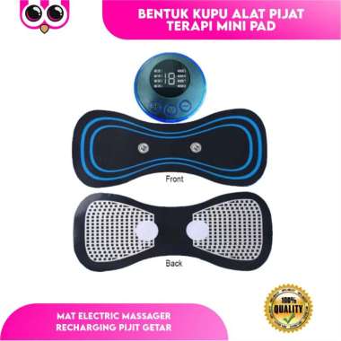 BENTUK KUPU ALAT PIJAT TERAPI MINI PAD MAT ELECTRIC MASSAGER RECHARGING PIJIT GETAR