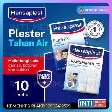 HANSAPLAST - Plester Tahan Air 10s | Plester Luka Anti Air | P3K Transparan