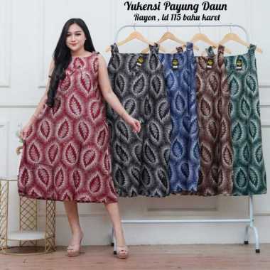 Yukensi jumbo sogan daster wanita jumbo kekinian terbaru coklat batik