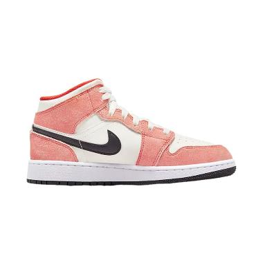 Air Jordan 1 Mid Suede Orange (GS) Women 37.5 Multi,Orange
