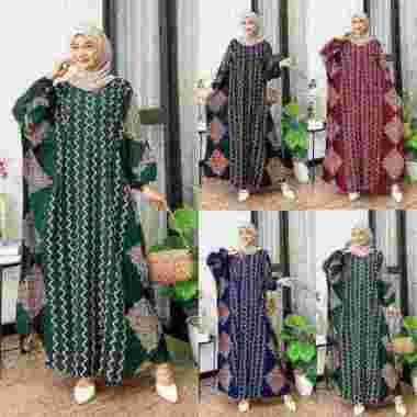 Afareen- Kaftan Longdress Wanita Muslim / Long Dress Muslimah Kekinian ARMY