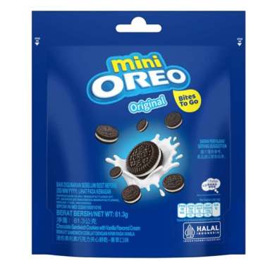 Promo Harga Oreo Mini Biskuit Sandwich Vanilla 61 gr - Blibli