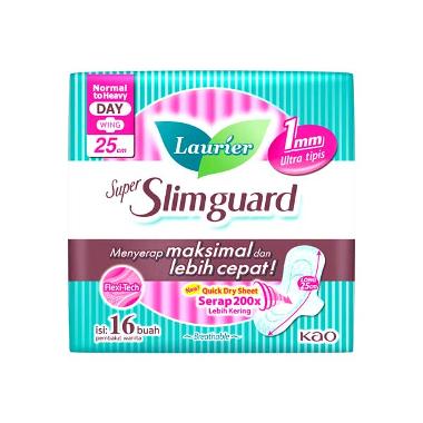 Promo Harga Laurier Super Slimguard Day 25cm 16 pcs - Blibli