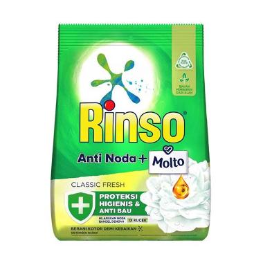 Promo Harga Rinso Anti Noda Deterjen Bubuk Classic Fresh 770 gr - Blibli