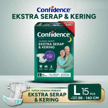 CONFIDENCE Classic Night Perekat L 15 | Popok Dewasa Tape L15