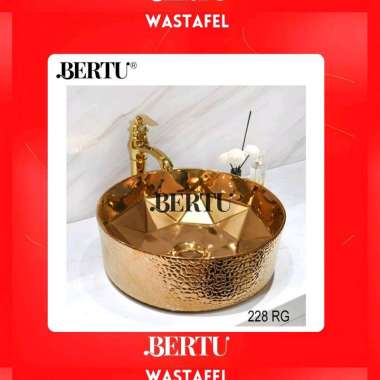 WASTAFEL MEJA KERAMIK CUCI TANGAN KOTAK MINIMALIS ANTIK BLACK HITAM 228 BERTU ROSEGOLD BULAT