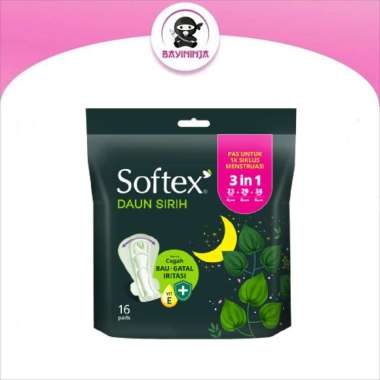 SOFTEX Daun Sirih 3 in 1 Natural Hygiene 16 s Multicolor