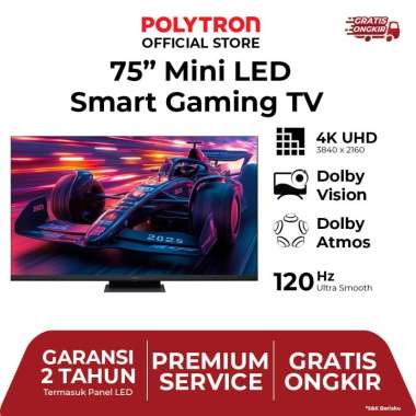 POLYTRON 75" Mini LED Smart Gaming TV 4K UHD 75" PLD 75UV5903