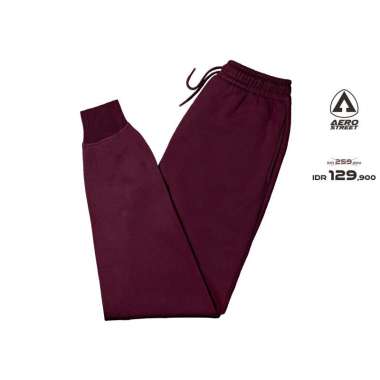 Aerostreet Jogger Long Pants Vicenzo Maroon Celana Joger EBAAA M