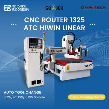 OMNI CNC Router Automatic Tool Change 130x250 cm Hiwin Linear Rail 3 KW