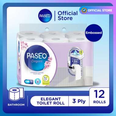 PASEO - Tissue Toilet 12 Rolls | Tisu Gulung Toilet Paseo | Bathroom