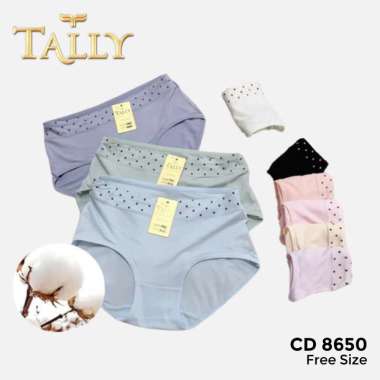 TALLY Celana Dalam Wanita Bahan Katun Fit to L CD 8650 Motif Lucu