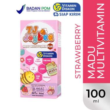 MADU TJ JOYBEE MADU MULTIVITAMIN RASA STRAWBERRY 100ML |Membantu meningkatkan daya tahan tubuh anak