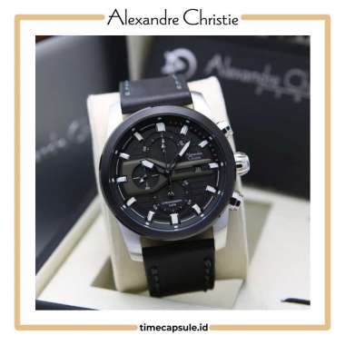 Jam Tangan Pria ALEXANDRE CHRISTIE Original AC 6562 MC Garansi Resmi 1 Tahun BLACK-SILVER
