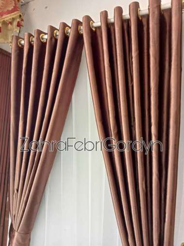 GORDEN Murah Gorden Minimalis Embos Motif Timbul Gold