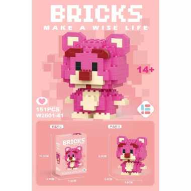 Mainan Block Bricks Education Nano Block Mini Model Karakter Kartun lotso
