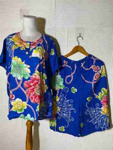 baju tidur batik kencana ungu - setelan kulot batik kencana ungu model MX 75 KUB Motif B