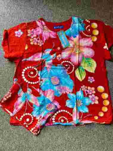 baju tidur batik kencana ungu - setelan kulot batik kencana ungu model MX 75 KUB Motif A