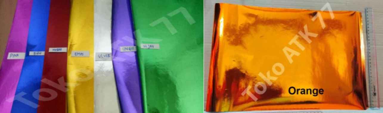 Sampul Buku Tulis Biru Emas Kuning Gold Hijau Merah Orange Oranye Pink Silver Perak Ungu 8 lembar RE